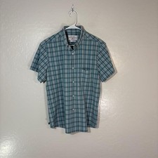 Mizzen Main Shirt Mens XL Trim Fit Leeward Collection Short Sleeve Plaid USA