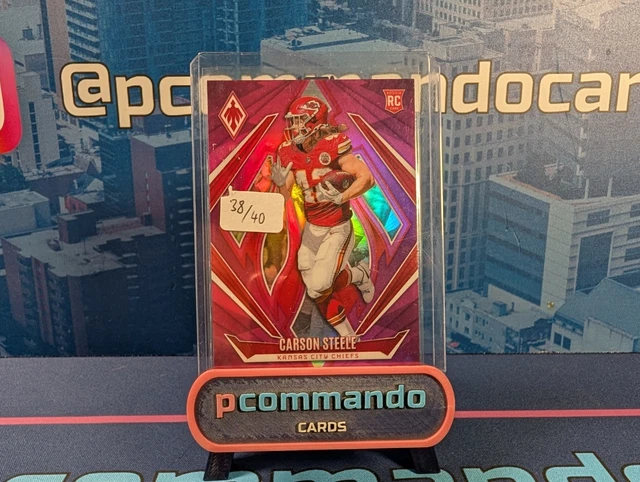 2024 Phoenix NFL Carson Steele numbered /40 RC Pink Parallel