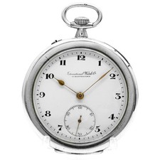 IWC Schaffhausen 1930's Pocket Watch Sterling Case 50.5mm - Inventory 8662