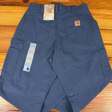 Carhartt Loose Original Fit Canvas Work Dungaree 34x30 Navy NWT