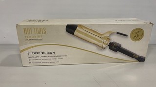 HOT TOOLS PRO Artist Collezione Oro 24k Modello #1111 2 Pollici Arricciacapelli/Bacchetta