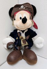Disney Pirates Of The Caribbean Mickey Mouse Captain Jack Sparrow 15" Plush