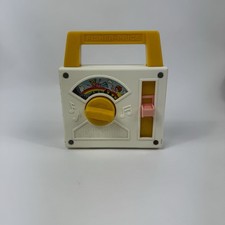 Vintage Fisher Price Over the Rainbow Radio Music Box Toy Windup Works 1981