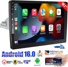 10.1" Double 2 Din Car Radio Android 16 GPS WIFI BT Carplay Touch Screen Stereo