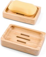 Seifenschale Bambus Wasserablauf Seifenhalter Badezimmer Dusche KüChe 2 StüCk