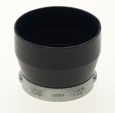 LEICA CHROME 4.5/135mm CAMERA LENS HOOD 4/90mm SHADE 12575 N USED 2.8/90mm NR