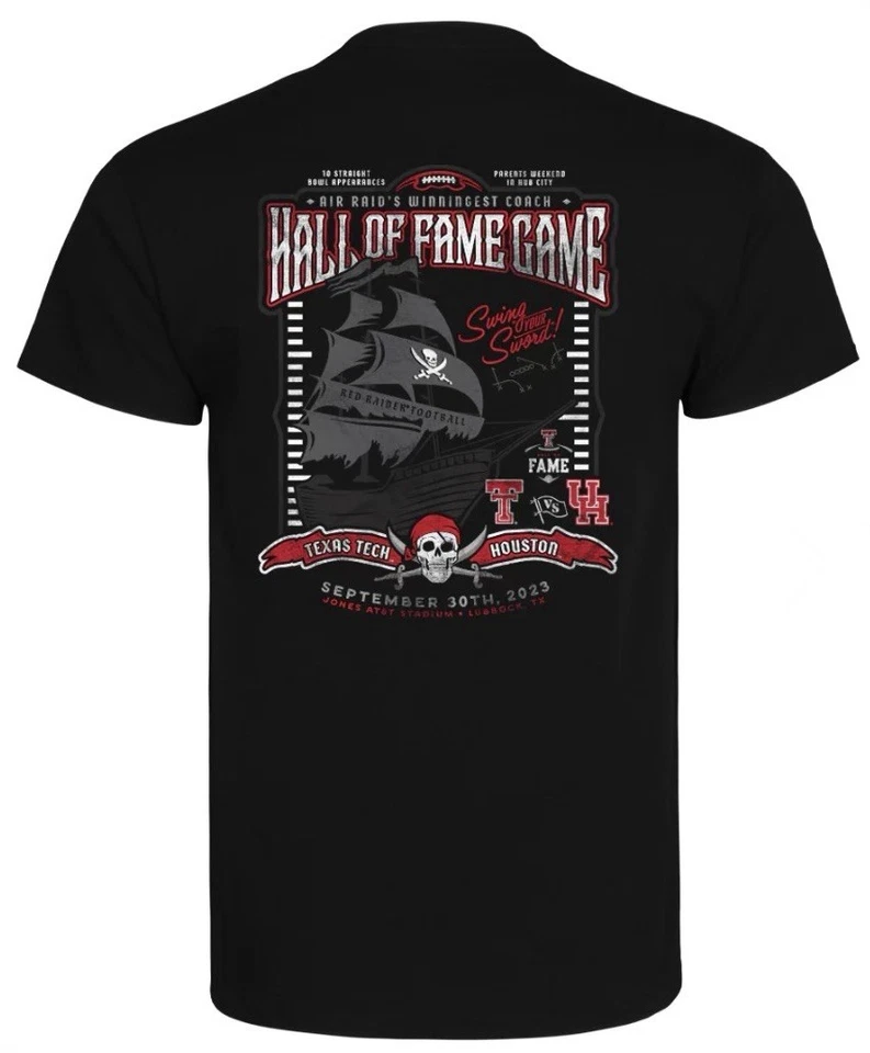 Texas Tech Mike Leach Hall of Fame T-Shirt Adult Large Black OOP Gameday Shirt - Image 3 of 4