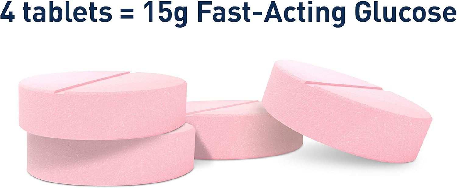 TRUEplus® Glucose Tablets, Strawberry Flavor - 50ct 50 Count (Pack of 1) 