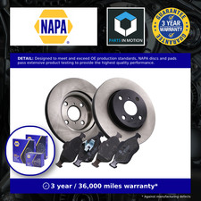 2x Vented Brake Discs and Pads Front NAPA NBK5046DP fits TOYOTA YARIS