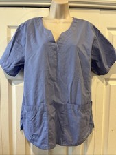 Tafford Blue Short Sleeve Scrub Top Size Large