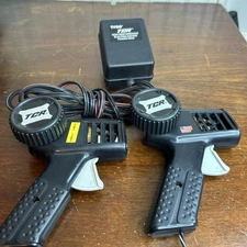 Vintage TYCO TCR Slot Car Track Controllers Set Of 2 & TCR Racing Power Pack  