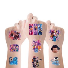 100pcs Demon Movie Hunters Temporary Tattoos for Kids Cartoon Temporary Tattoos