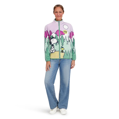 NWT* DISNEY PEANUTS SNOOPY SCENIC JACKET ~ FLEECE / SHERPA ~ XS, S