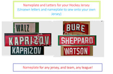 Minnesota (Any Team/League) UNSEWN Nameplate Namebar for HOCKEY Jersey READ DESC