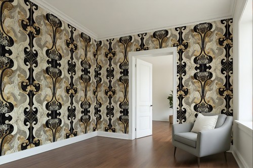 Mid Century Modern Luxury Wallpaper Mural | Peel & Stick or Traditional
