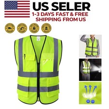 High Visibility Reflective Safety Vest for Men  Women - ANSI Class 2 Certified