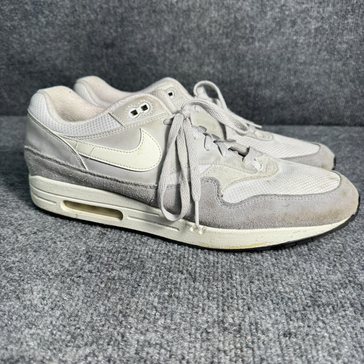 Nike Air Max 1 Shoes Mens Size 14 OG Mesh Suede Classic Running AH8145-011 (214) Nike Air Max 1 Armory Navy Blue White Running Shoes AH8145  main image 2