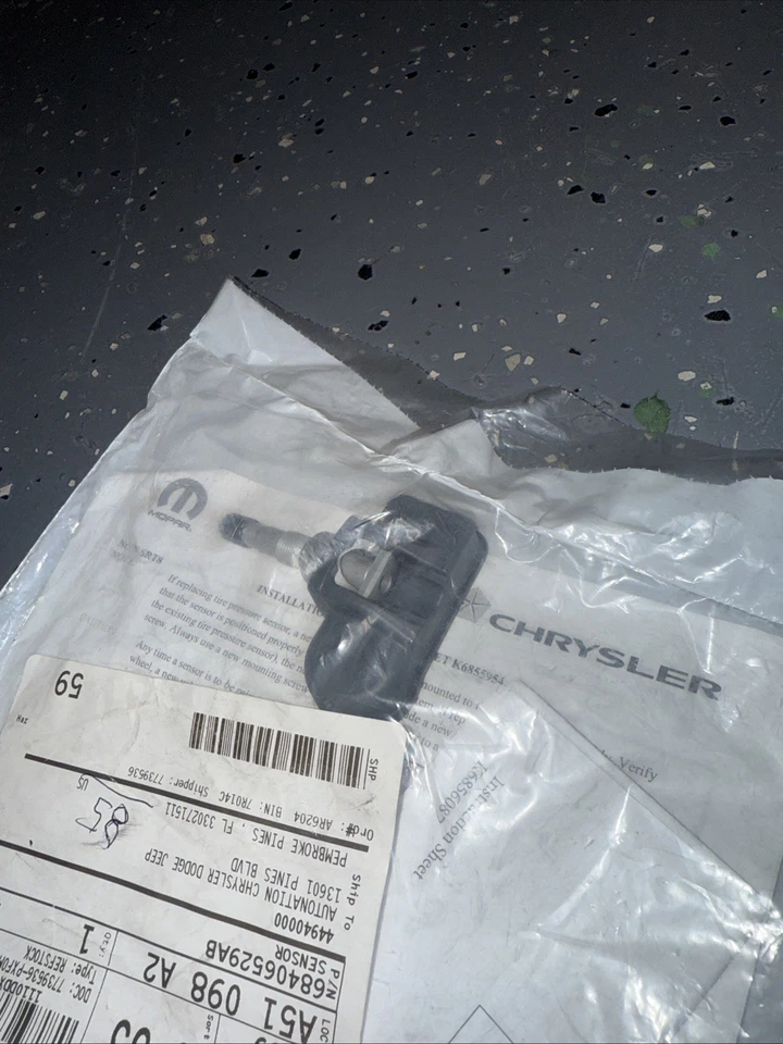 08-21 Dodge Challenger Charger Chrysler 300 Sensor de Pressão dos Pneus Mopar Novo Fabricante de Equipamento Original - Imagem 3 de 3