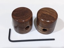 2 guit knobs, Rosewood, Made in USA, Gloss fin.1/4" 6mm Shaft, set screw/hex k