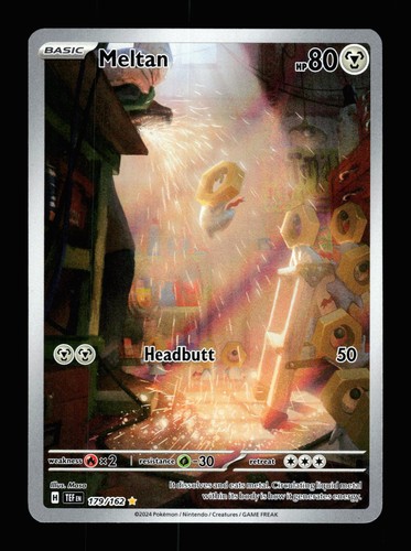 Meltan 179/162 Holo Illustration Rare Temporal Forces Pokemon 2024 NM Masa