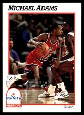 1991-92 Hoops Michael Adams Washington Bullets #443