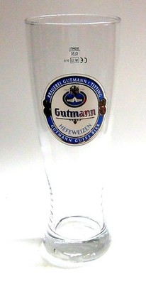  Vintage Gutmann Titting 0.5L Hefeweizen Wheat Beer Glass Bavaria Germany