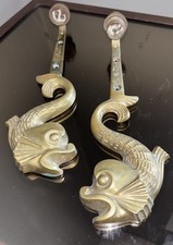 E. GUILLEMARD (XXème)   Appliques Art Déco en bronze doré  Signées