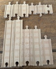 Fisher Price Wooden Thomas Train 11 Pieces Single Side Track Expansion Lot