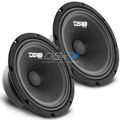 2x DS18 PRO-GM8.4 8'' Midrange Car Speakers 580W 4-ohm Mid Range Pro Loudspeakers