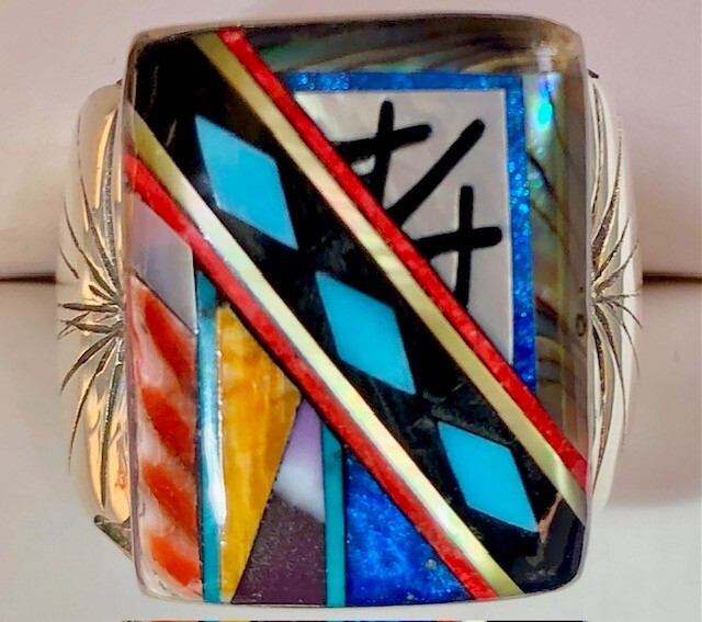 Vintage Native First Nations Ring Diamond Back 3 … - image 11