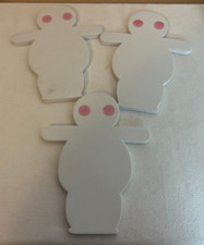 Lot Set 3 Flat Foam Snowman Crafts Decoration 10"