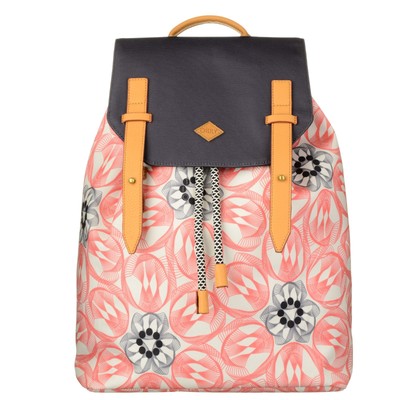 Oilily Damen Rucksack Flower Swirl Backpack Pink Flamingo Mehrfarbig,Pink