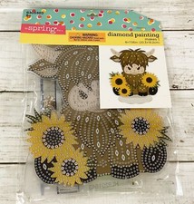 HL Spring Craft Supply - Highland Cow Head Diamond Painting Kit