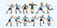 Preiser 10756 Fussballmannschaft, Trikot Hellblau / Dunkelblau, H0