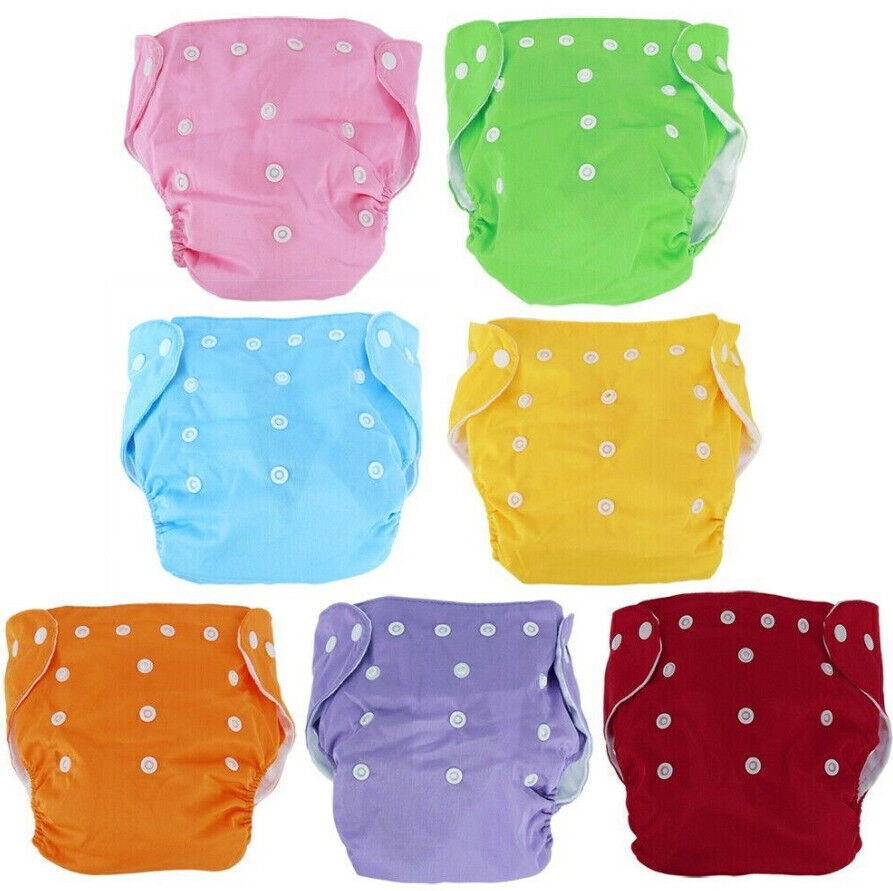 5x Windeln Babywindeln Windelüberhosen Stoffwindeln Waschbar mit/ ohne Einl Z1Y9