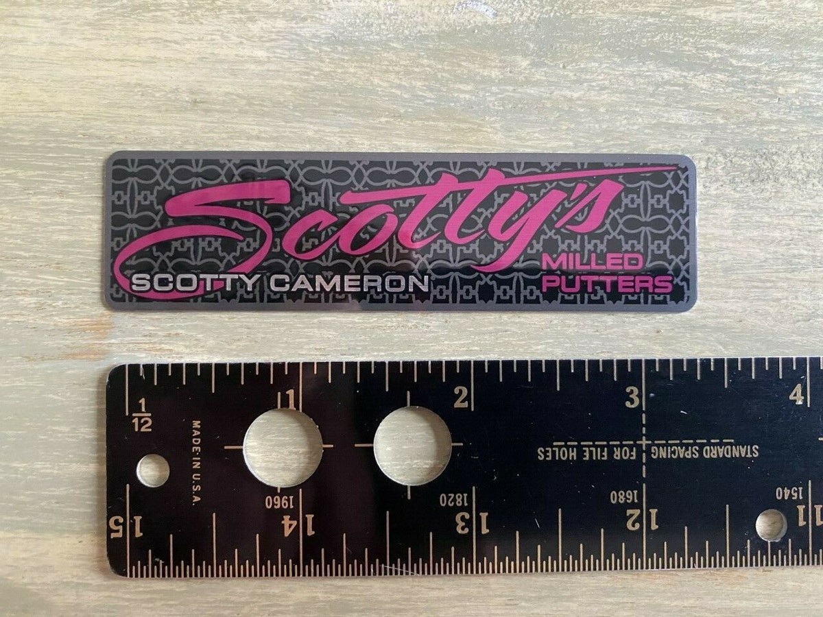 Autocollant Scotty Cameron Putters 2021 – Rouge, Script Rectangulaire (Neuf USA)
