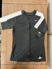 Nike Women's L Stock Vapor Pro Full Button Softball Jersey Grey 881248