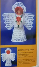 Vintage Christmas Tree Top Angel Plastic Canvas Needlecraft Kit New Old Stock