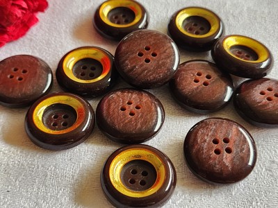 Lot De 9 Boutons Vintage Rouge épais - Diamètre 2,2 Cm - Référence 1008 - Occasion (France)