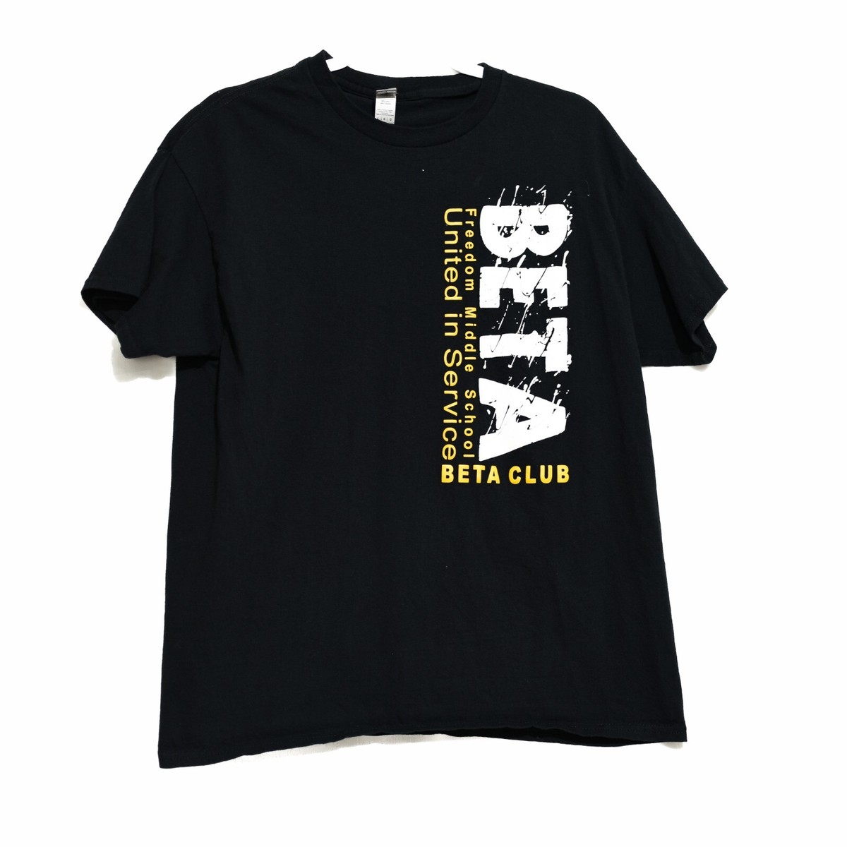 BETA Club Freedom Middle School Mens Black T Shirt Graphic Logo 