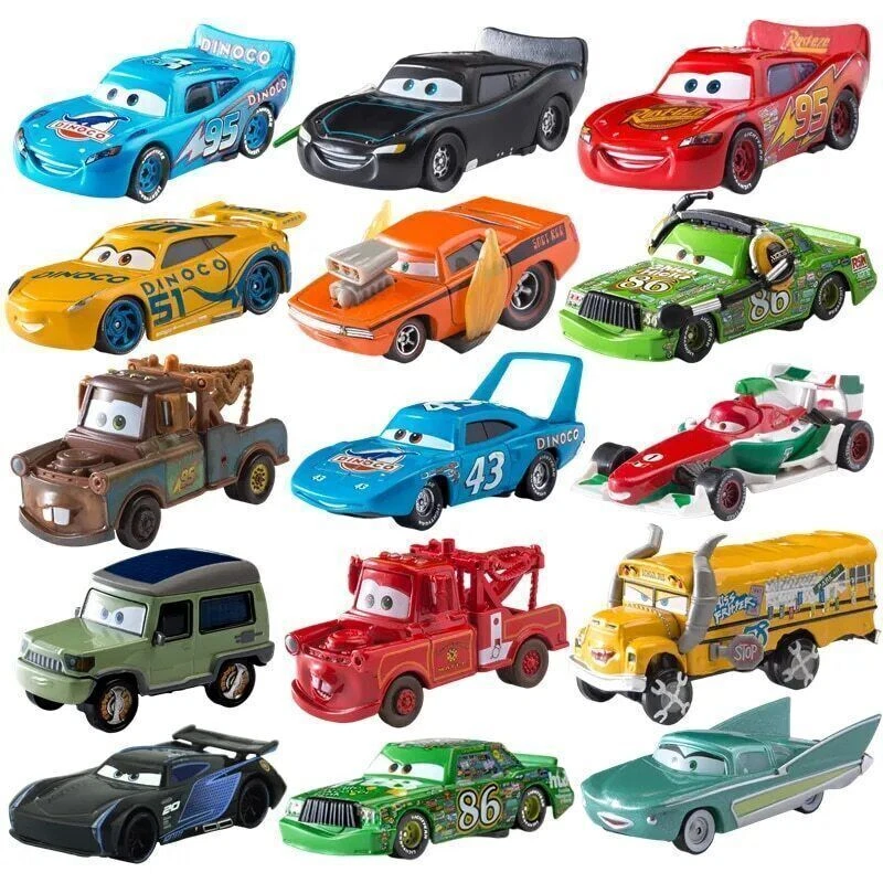 Disney Pixar Cars Sally Mater Saetta McQueen 1:55 modellino pressofuso - Immagine 3 di 4