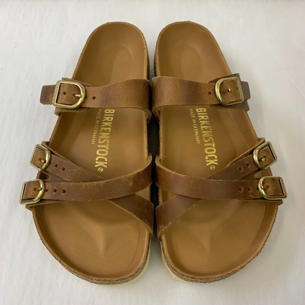 Birkenstock New w/ Box Franca Cognac Oiled Leather Exquisite