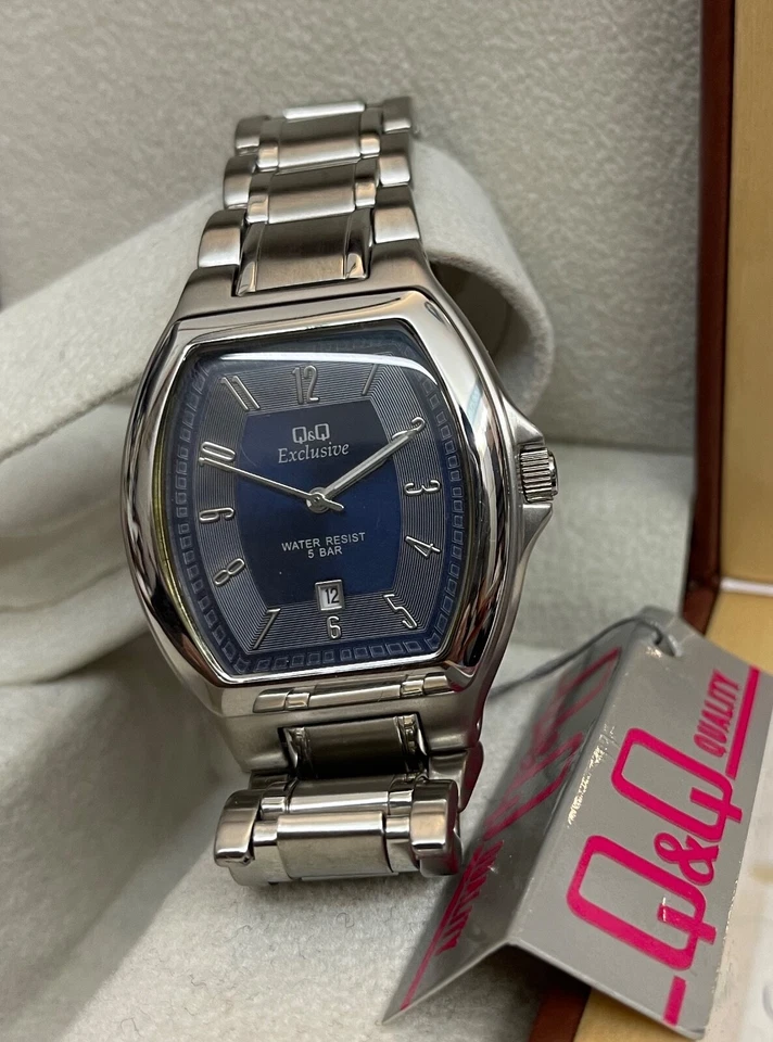 UNISEX Armbanduhr exclusive Design Tonneau komplett Edelstahl Q&Q U76J002 - Bild 4 von 4