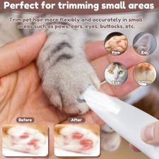 Pets Dog Paw Trimmer With LED Light Fully Waterproof Pet Hair Trimmer With LED D