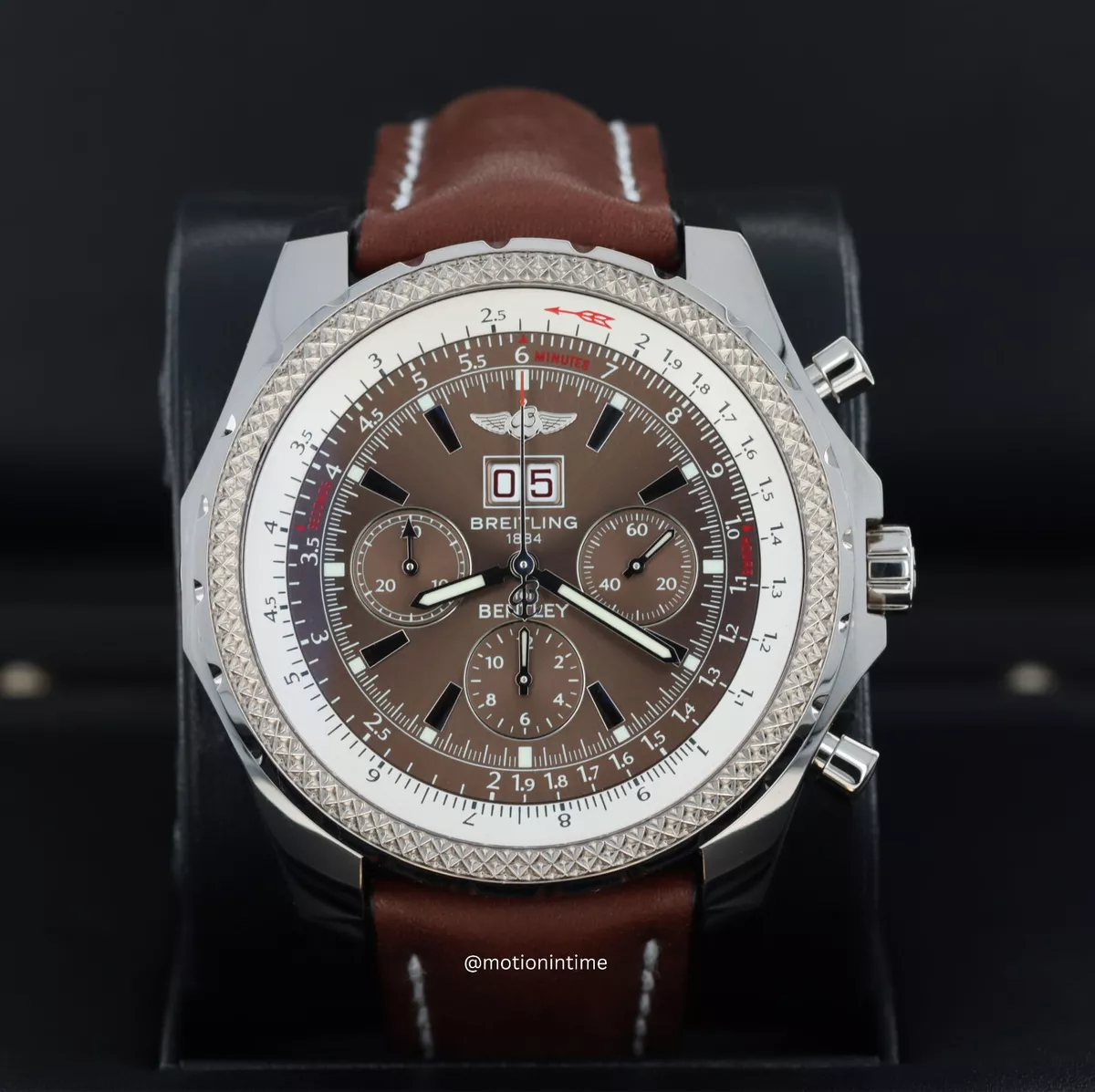 Breitling Bentley Motors 6.75 Speed Sport 18kt White Gold Bronze 