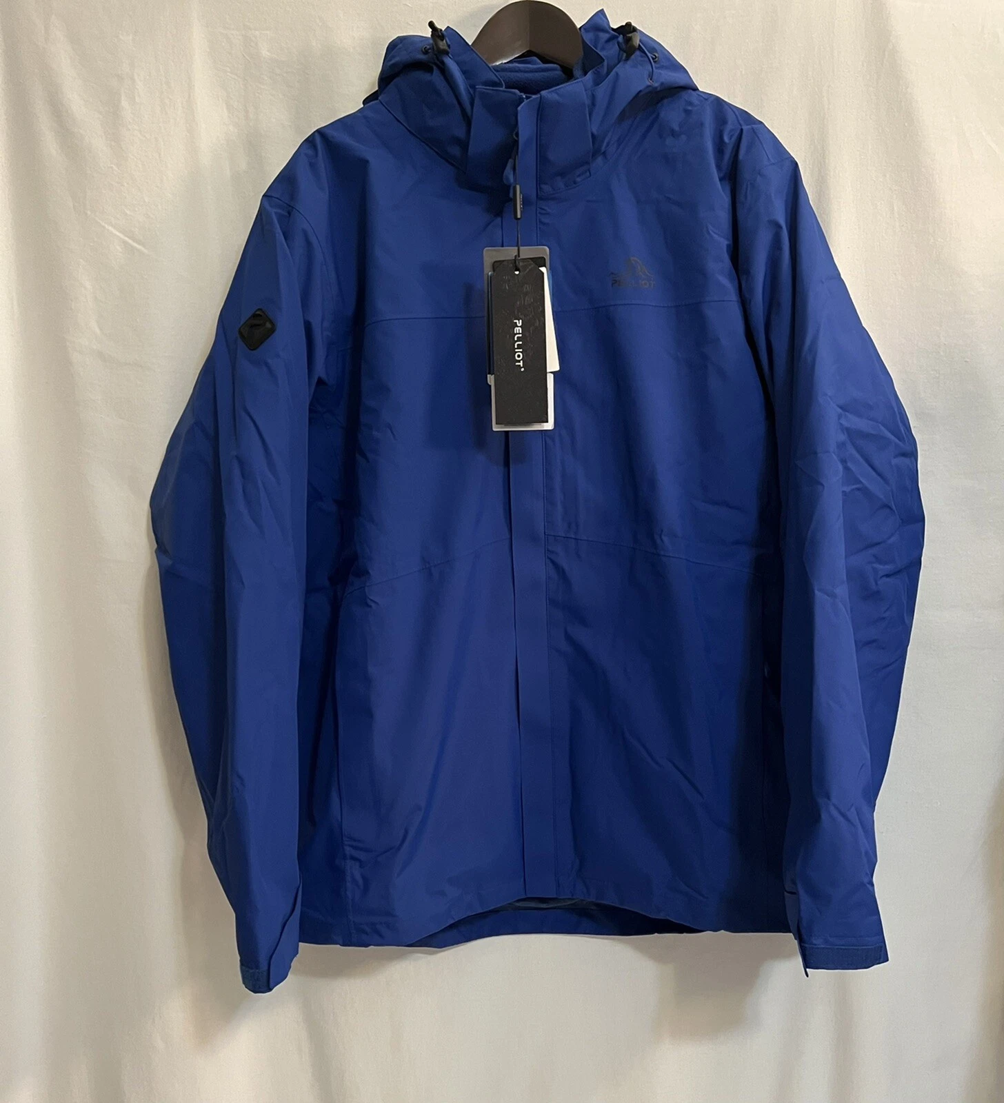 PELLIOT Men's Ski Jacket 3-in-1 Hooded Fleece Liner Removable; Large, Royal Blue