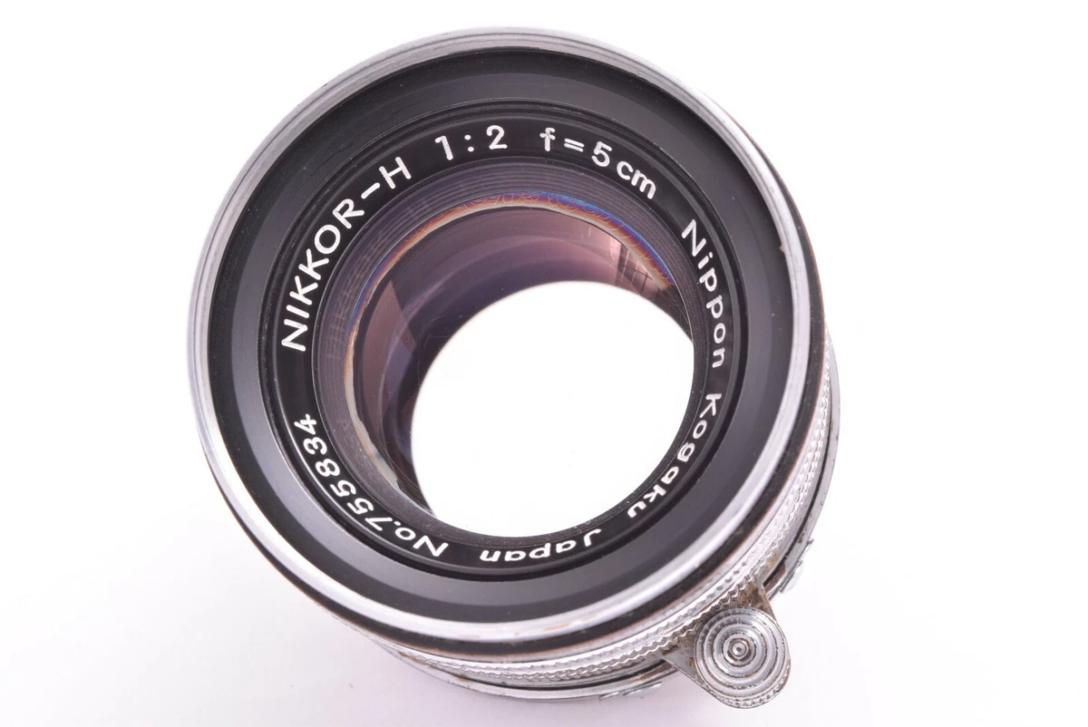 NIKKOR-H 5cm 50mm f2 f/2 Nippon Kogaku Japan Leica mount #755834 very good