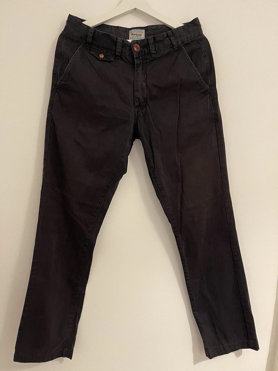 Barbour trousers best sale mens Black