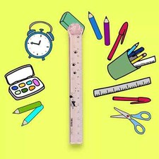 15cm Cats Paw Straight Ruler Stationery Fun Drawing school student art