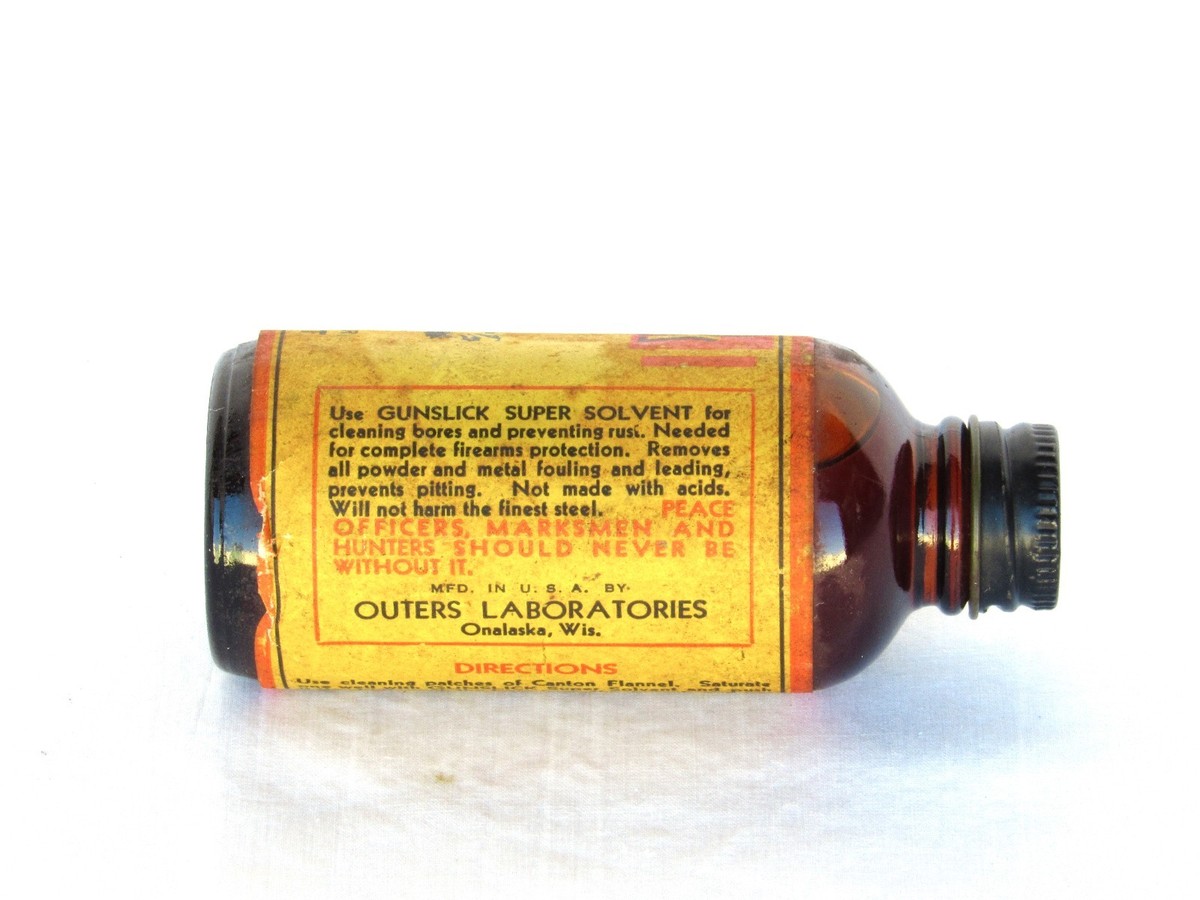 GUNSLICK Vintage Super Nitro Powder Solvent Bottle & Tube